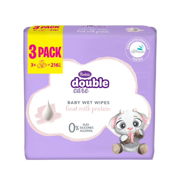VIOLETA DOUBLE CARE влажни марамици , 216 парчиња
