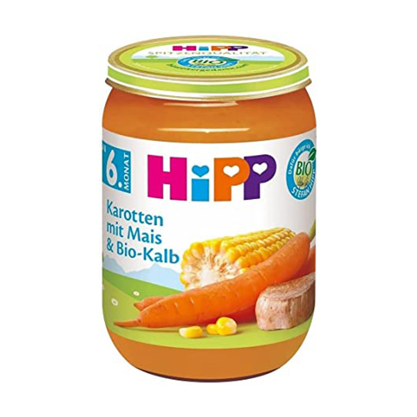 HIPP 6280 МОРКОВ СО ПЧЕНКА И ТЕЛЕШКО кашичка , 190 g