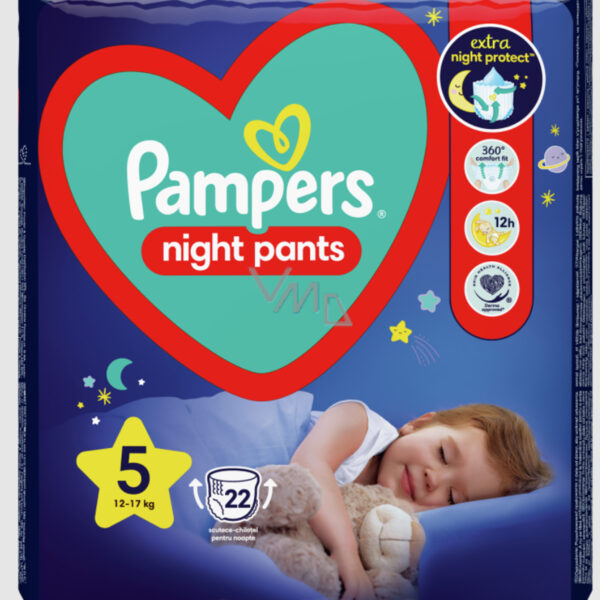 PAMPERS NIGHT PANTS 5 so 22 parcinja 12-17kg