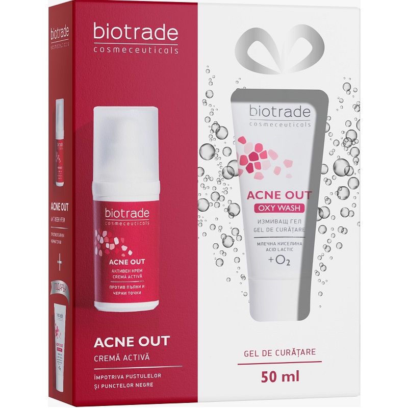 pachet-acne-out-active-cream-acne-out-oxy-wash-30-ml-50-ml-biotrade-2320 BIOTRADE ACNE OUT SET ACTIVE CREAM+OXY WASH 50ml - Image 1