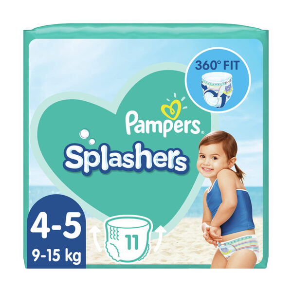 PAMPERS  SPLASHERS 4-5 пелени за деца 9-15 kg, 11 парчиња