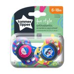 TOMMEE TIPPEE ЦУЦЛА ЛАЖЛИВКА 6-18 М (2-1)- FUN цуцла лажливка 6-18 месеци, 2 парчиња