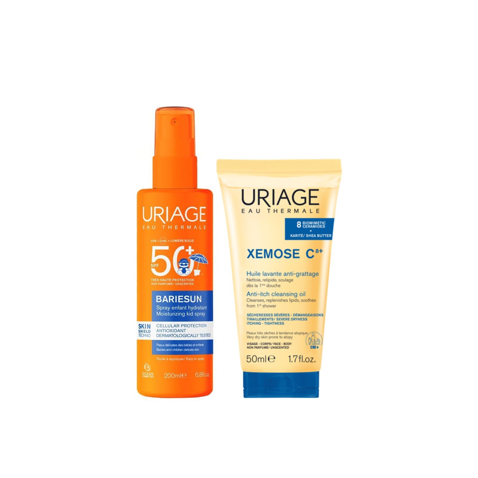 uriage-bariesun-moisturizing-kid-spray-200ml-xemose-c8-anti-itch-cleansing-oil-50ml URIAGE BARIESUN MOISTURIZING KID SPRAY + XEMOSE CLEANSING OIL - Image 1
