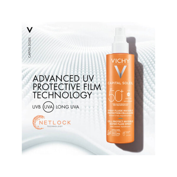 VICHY Capital Soleil Cell protect спреј за кожа SPF 50+, 200 ml