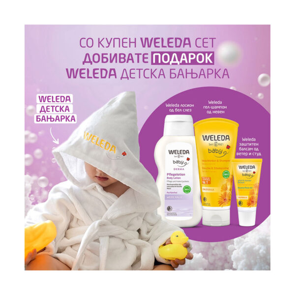 WELEDA SET GEL TUSH200ml+LOSION BEL SLEZ+BALSAM STUD + BANJARKA